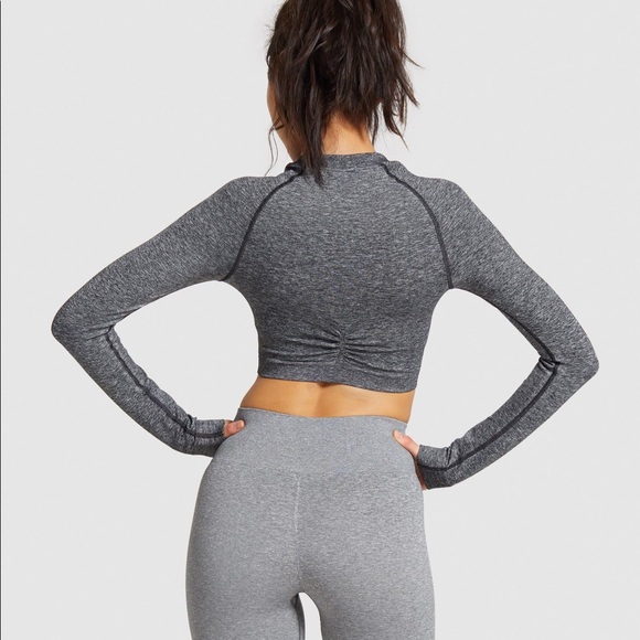 Gymshark Adapt Marl Seamless Long Sleeve - Picture 2 of 5